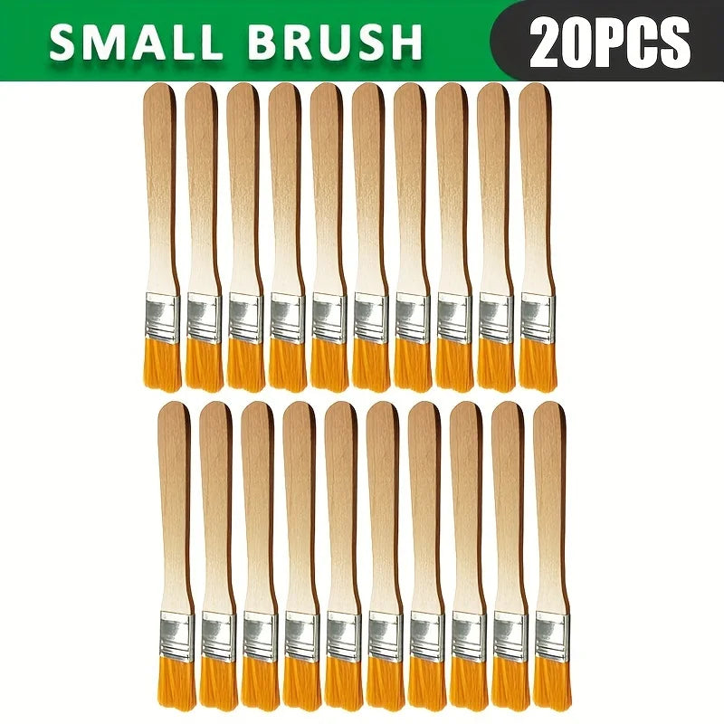Small Wood Board Brush – Oil Painting & Dust Removal Cleaner Cleaning Brush Qme yellow