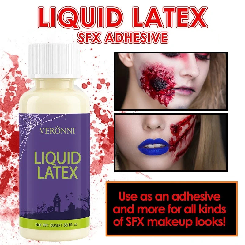 VERONNI Liquid Latex SFX Makeup – Zombie Wound & Scar Effect SFX Makeup Latex Qme