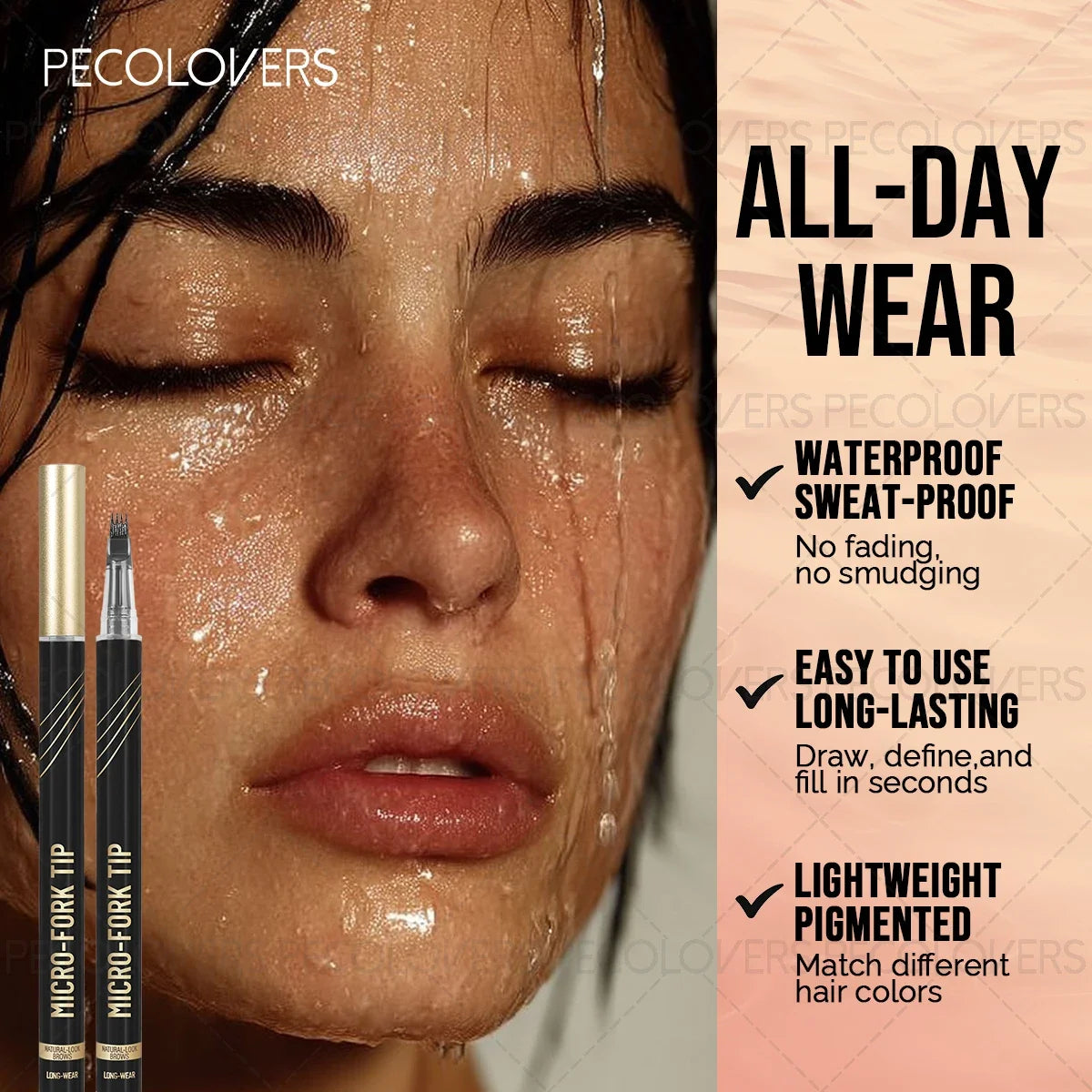 4-Pronged Liquid Eyebrow Pencil – Natural 3D Look | Qme Liquid Eyebrow Pencil Qme