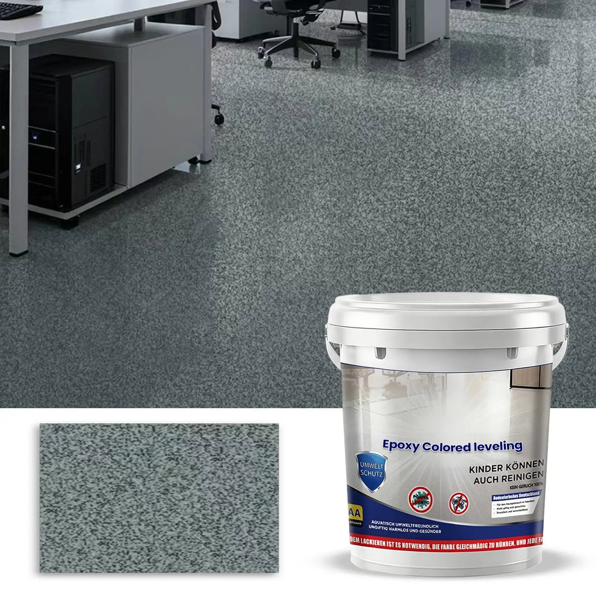 High-Gloss Self-Leveling Garage Floor Paint 500ml | Epoxy Floor Paint Coating Qme