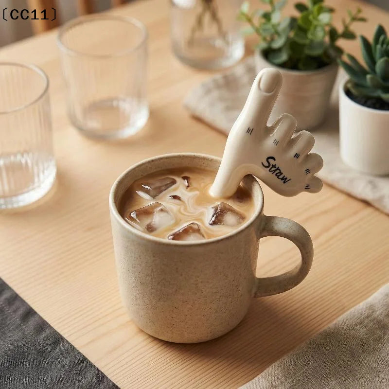 Ceramic Foot-Shaped Reusable Drinking Straw – Funny Cute Gift Novelty Drinking Straw Qme