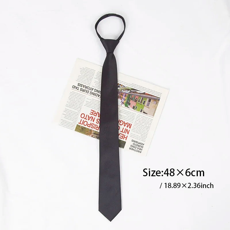 Unisex Clip-On Zipper Tie | Polyester, 11 Colors Clip-On Zipper Tie Qme