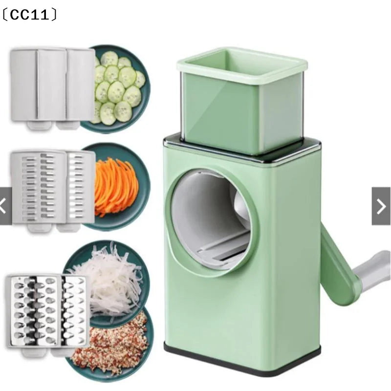 Multifunction Vegetable Cutter Hand Crank – Stainless Steel Blades Vegetable Cutter Qme Default Title