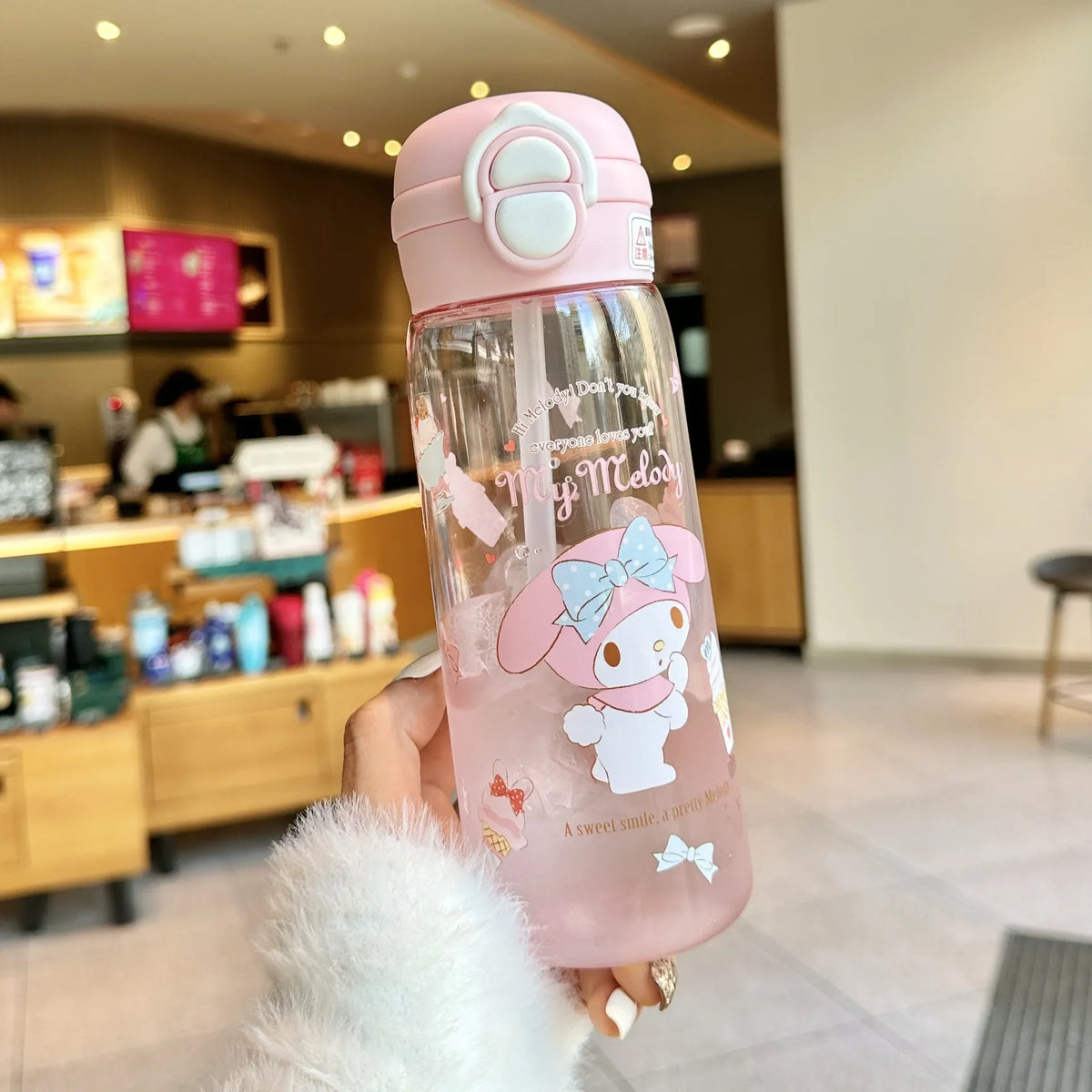 Hello Kitty Kuromi Acrylic Cup with Carry Handle – 21 Colors Character Acrylic Cup Qme 6