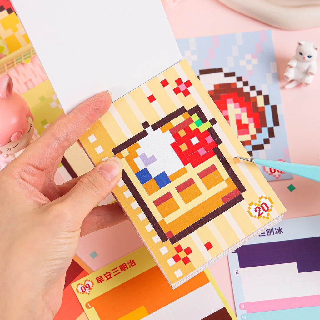 Cartoon Mini Bean Die Cut Sticker Book – Handmade Decorative Decorative Sticker Book Qme