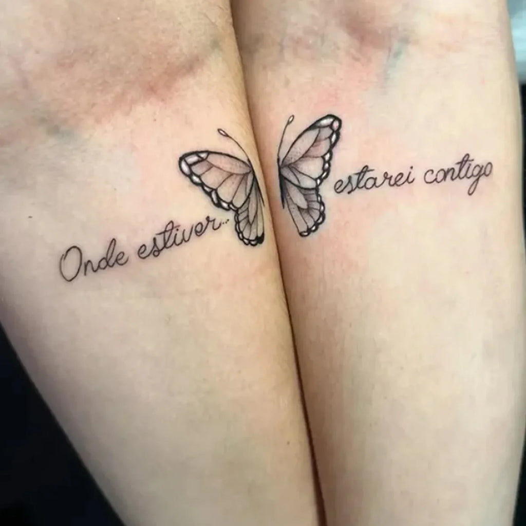 Butterfly Temporary Tattoo Stickers – Realistic Fine Line Art Temporary Tattoo Sticker Qme