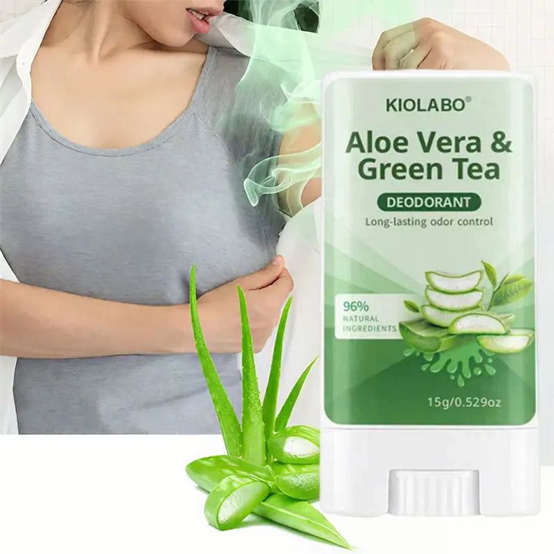 Aloe Vera Green Tea Deodorant Stick | Travel-Friendly Deodorant Stick Qme