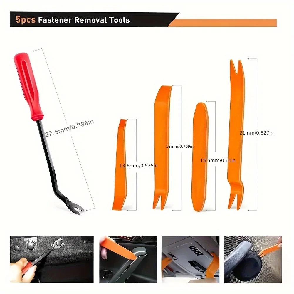 Auto Fastener Clips Car Body Push Retainer Pin Rivet Kit Auto Fastener Clip Kit Qme