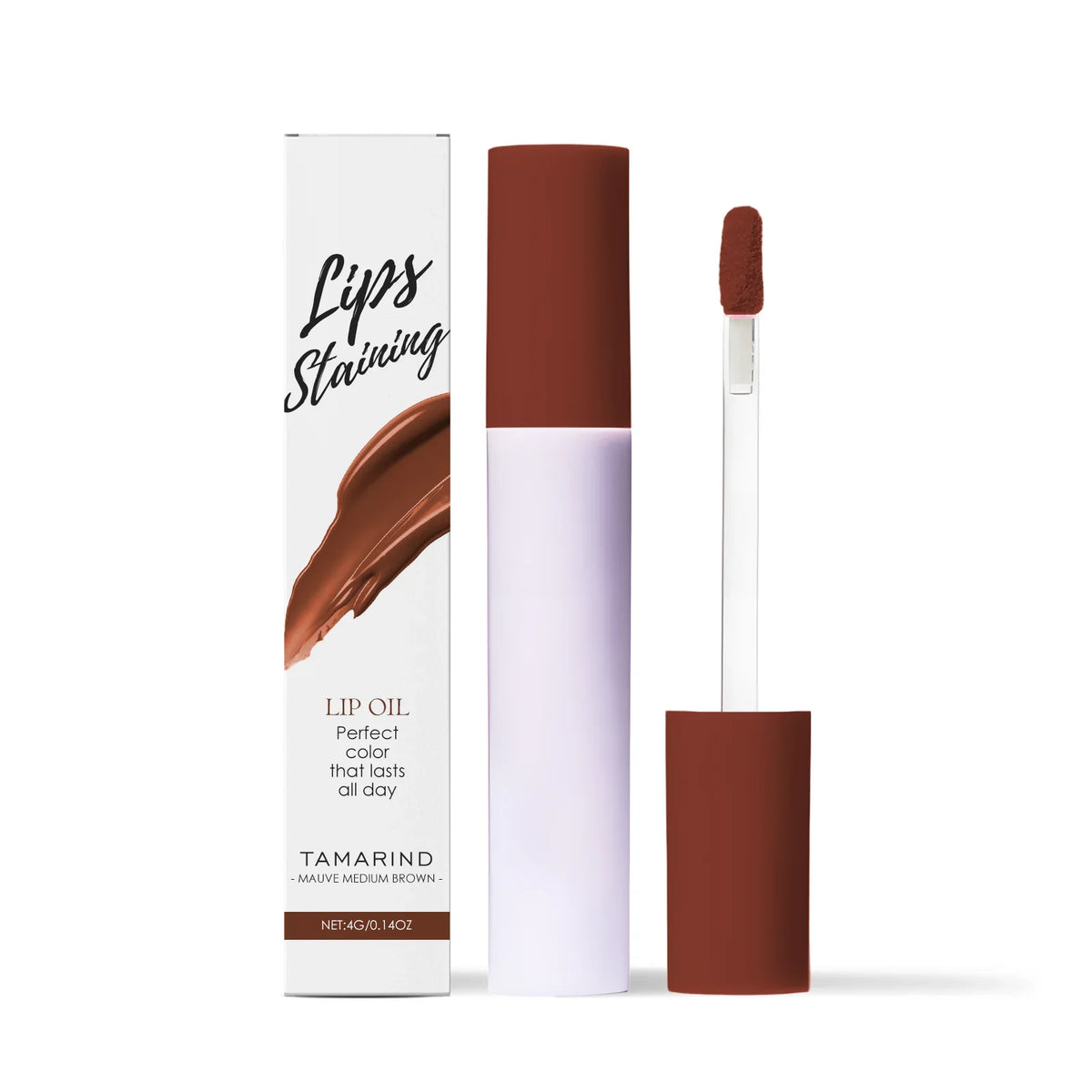 Qme Mirror Lip Oil Gloss – Long-Lasting Stain & Moisture Lip Oil Gloss Qme TAMARIND