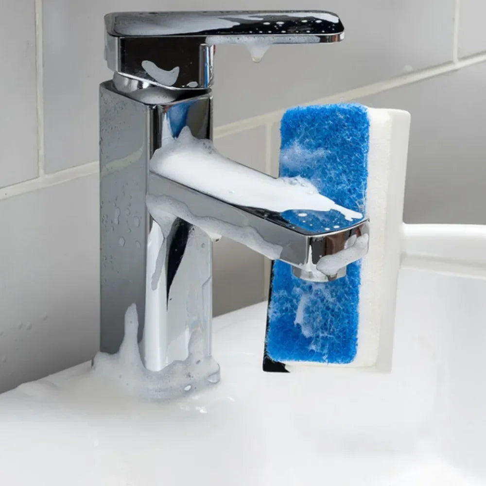2-in-1 Bathroom Glass Scraper & Cleaning Brush | Double-Sided Glass Scraper Brush Qme