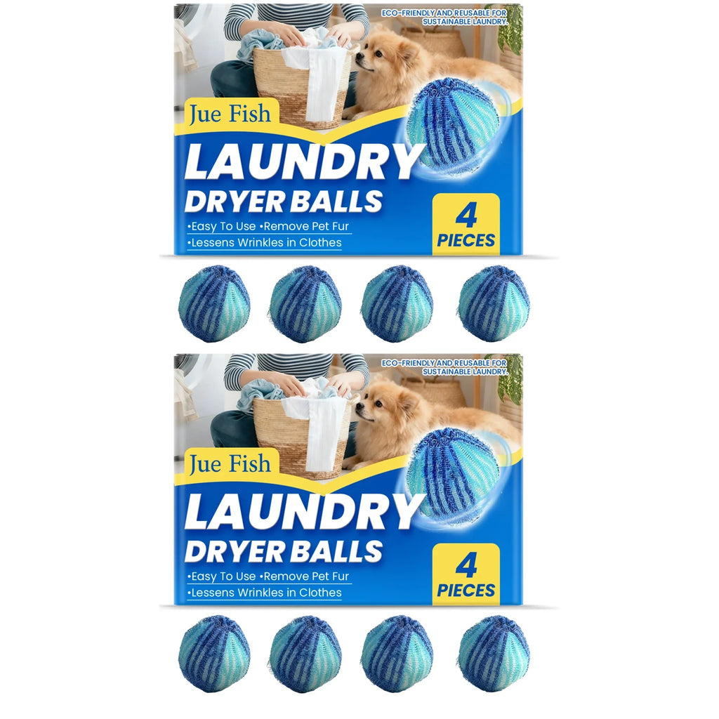 Reusable Pet Hair Removal Ball for Laundry – Gentle & Effective Laundry Cleaning Ball Qme 8pcs Boxed