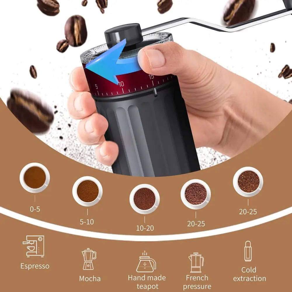 Adjustable Manual Coffee Grinder Hand Crank Bean Mill Manual Coffee Grinder Qme
