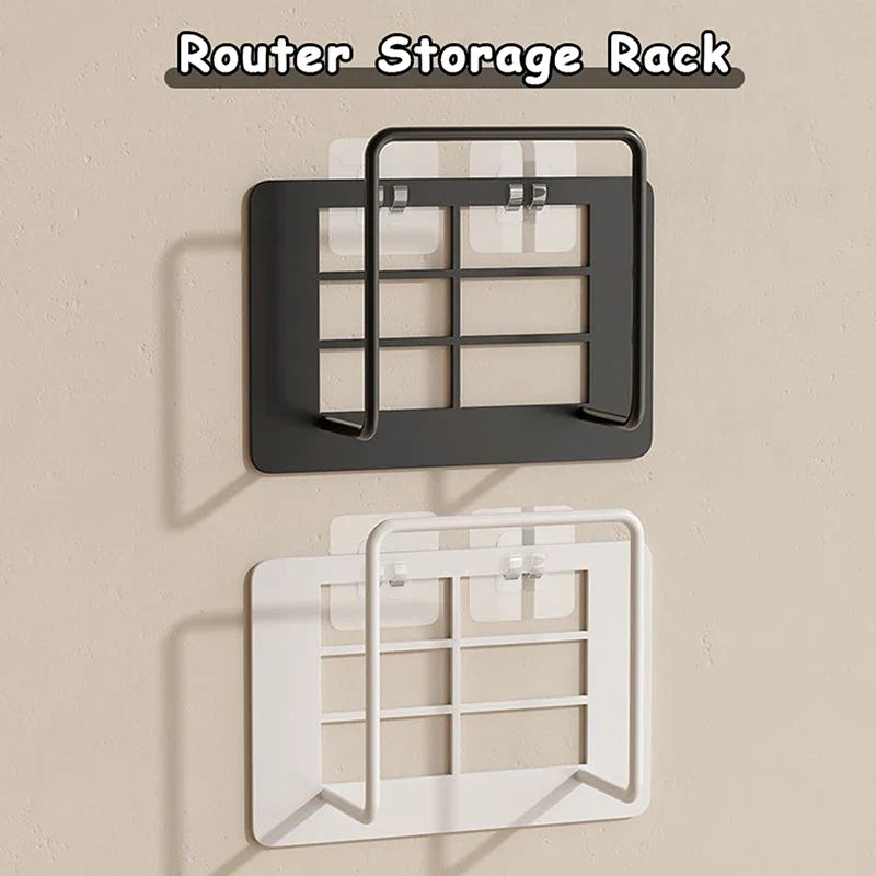 No-Drill Wall-Mounted Router & Set-Top Box Holder Shelf Wall Storage Shelf Qme