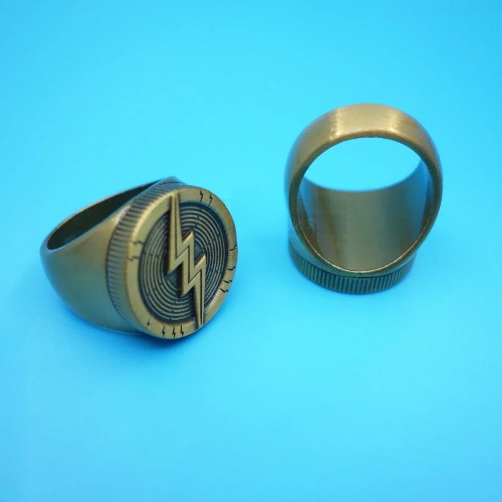 Lightning Bolt Superhero Metal Cosplay Ring – Unisex Cosplay Ring Qme