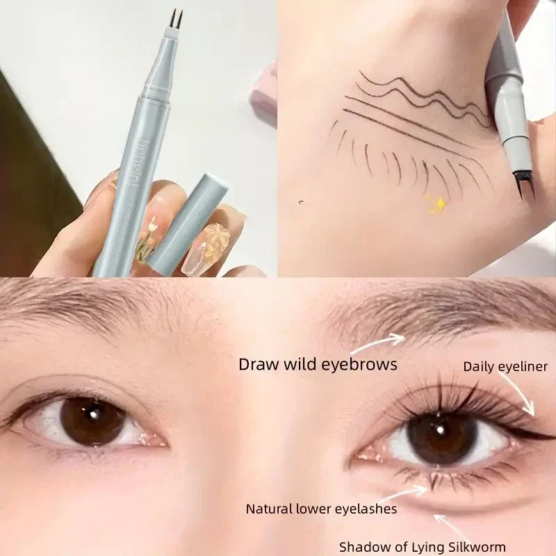 Double-Claw Ultra-Fine Liquid Eyeliner & Eyebrow Pencil Liquid Eyeliner Pencil Qme
