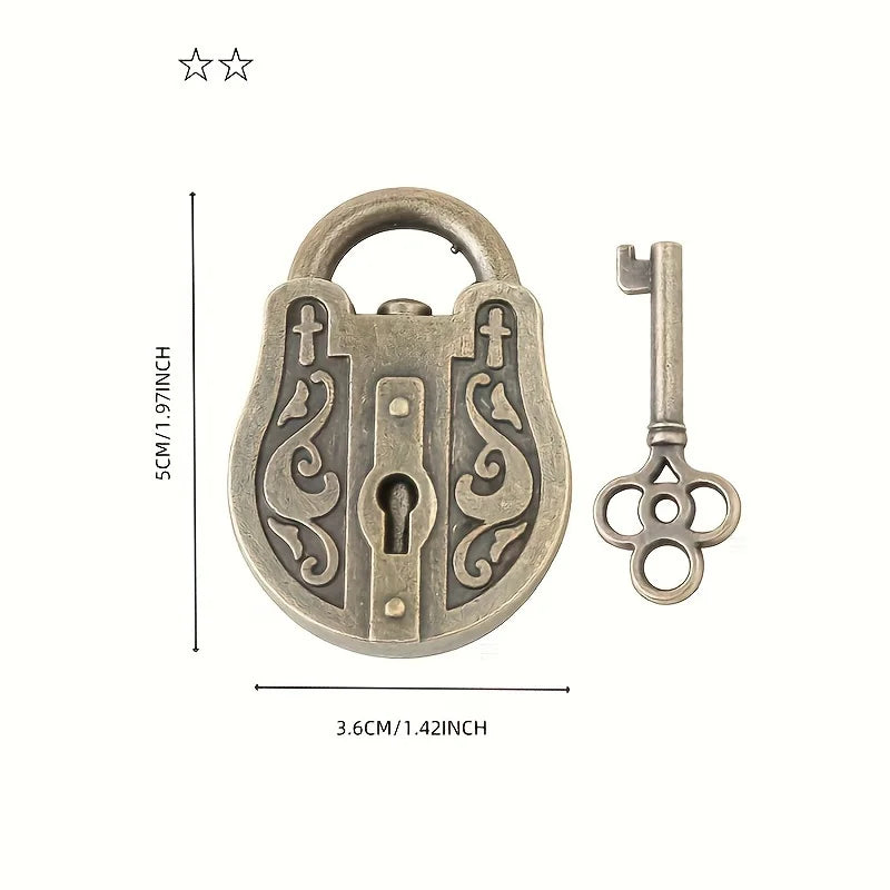 Vintage Alloy Puzzle Padlock Brain Teaser Magic Trick Lock Brain Teaser Puzzle Qme