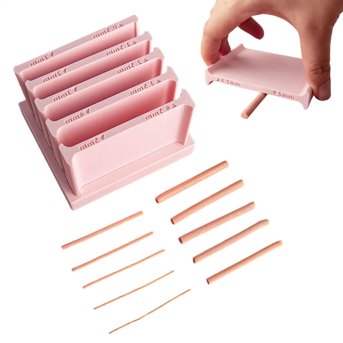 Clay Strip Roller Tool – 5 Size Thickness Guide for DIY & Jewelry Clay Crafting Tool Qst