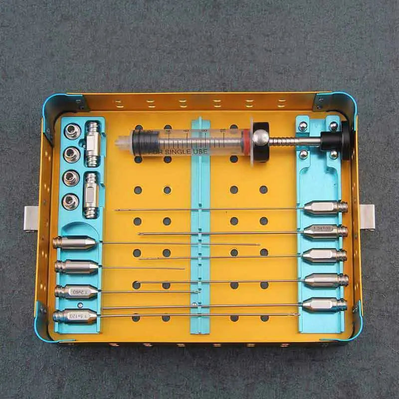Professional Fat Transfer Cannula Kit – 15-Piece Stainless Steel Set Cannula Instrument Kit Qme