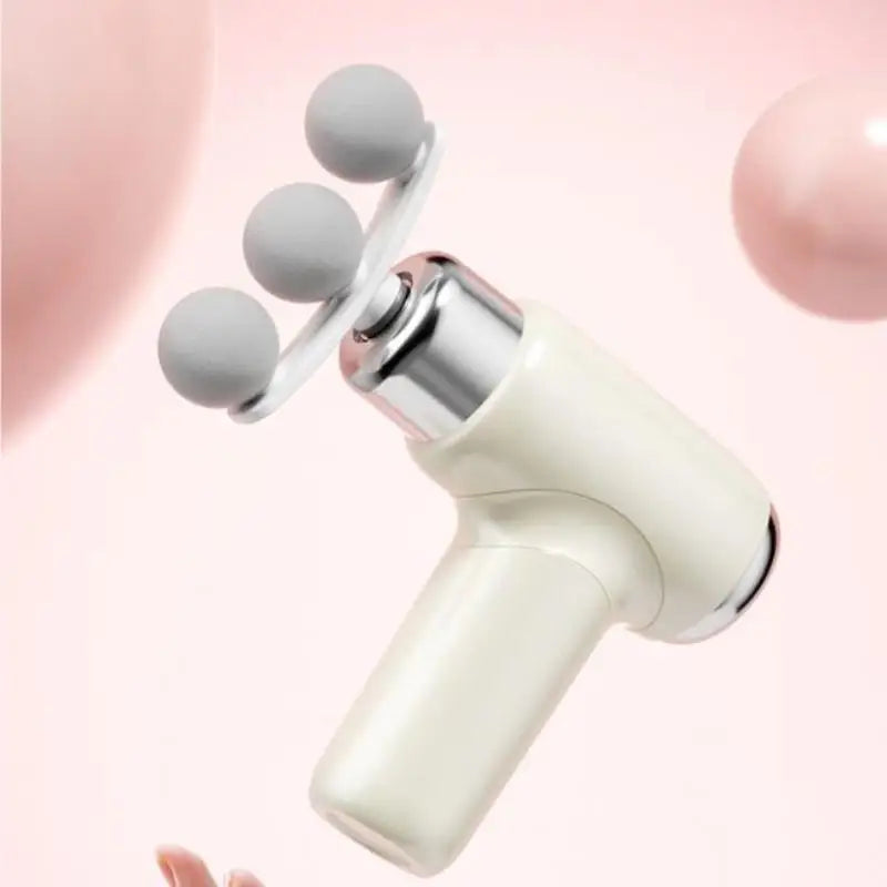 Mini Fascia Gun with Replaceable Heads – Silent Massage Device Handheld Massage Gun Qme