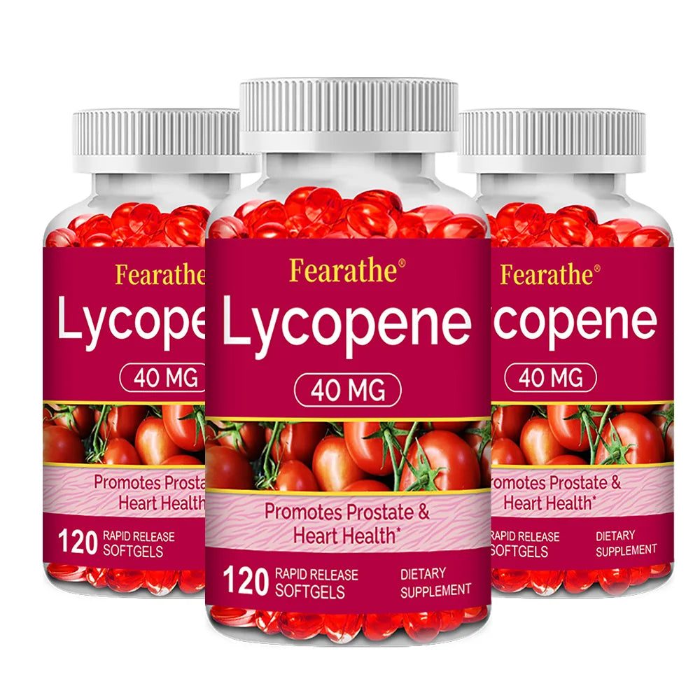 Tecepec Lycopene 40mg – Antioxidant & Immune Capsules Lycopene Supplement Qst 120 count-3 bottle