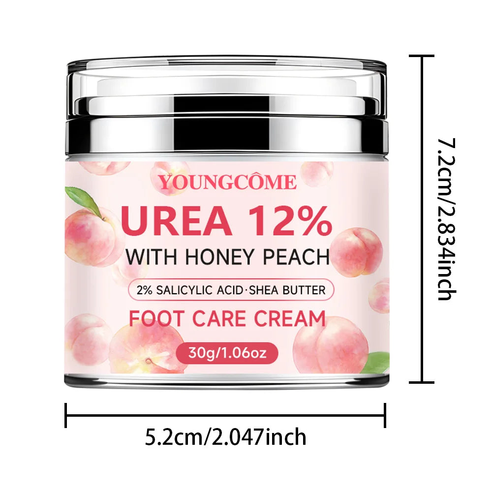 YOUNGCOME Peach Urea Foot Cream – Moisturizer for Dry Skin Foot & Hand Cream Qst 30G