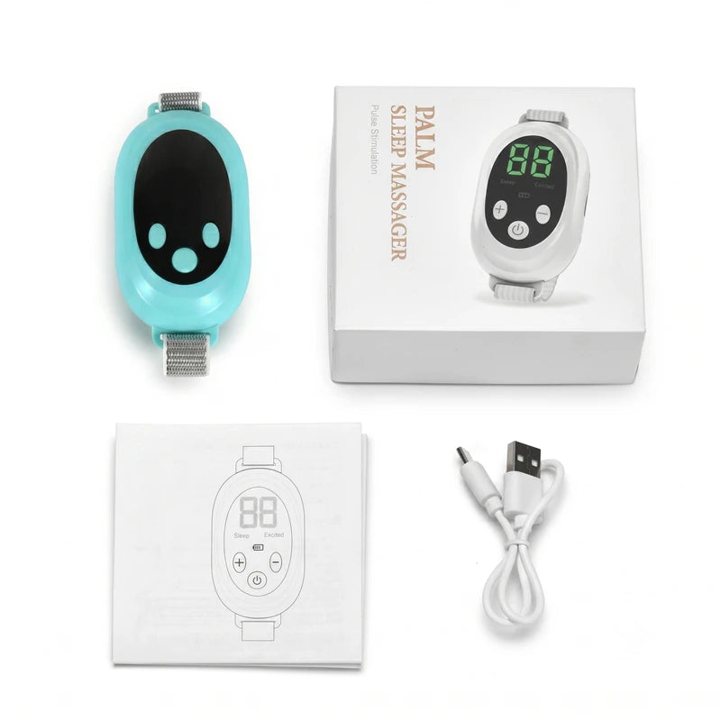 EMS Microcurrent Sleep Wristband – 20 Levels, USB-C Rechargeable Sleep Aid Wristband Qst Green China Mainland