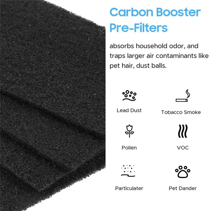 4 HEPA + 8 Carbon Filters for Holmes AER1 HAPF30 Purifier Air Purifier Filter Qst As Shown