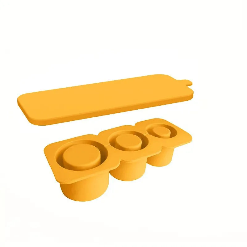 3-Grid Silicone Ice Mold for Stanley Cup – Large Capacity Silicone Ice Mold Qst Yellow