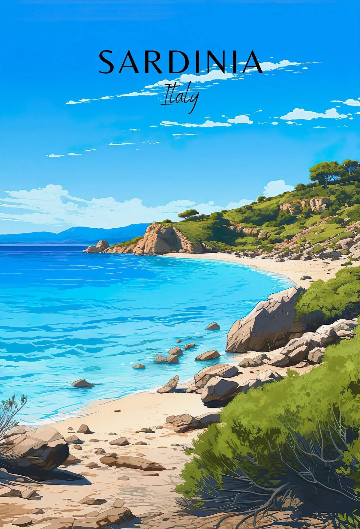 Italy City Canvas Wall Art – Colorful Fantasy Travel Poster Canvas Wall Art Qst
