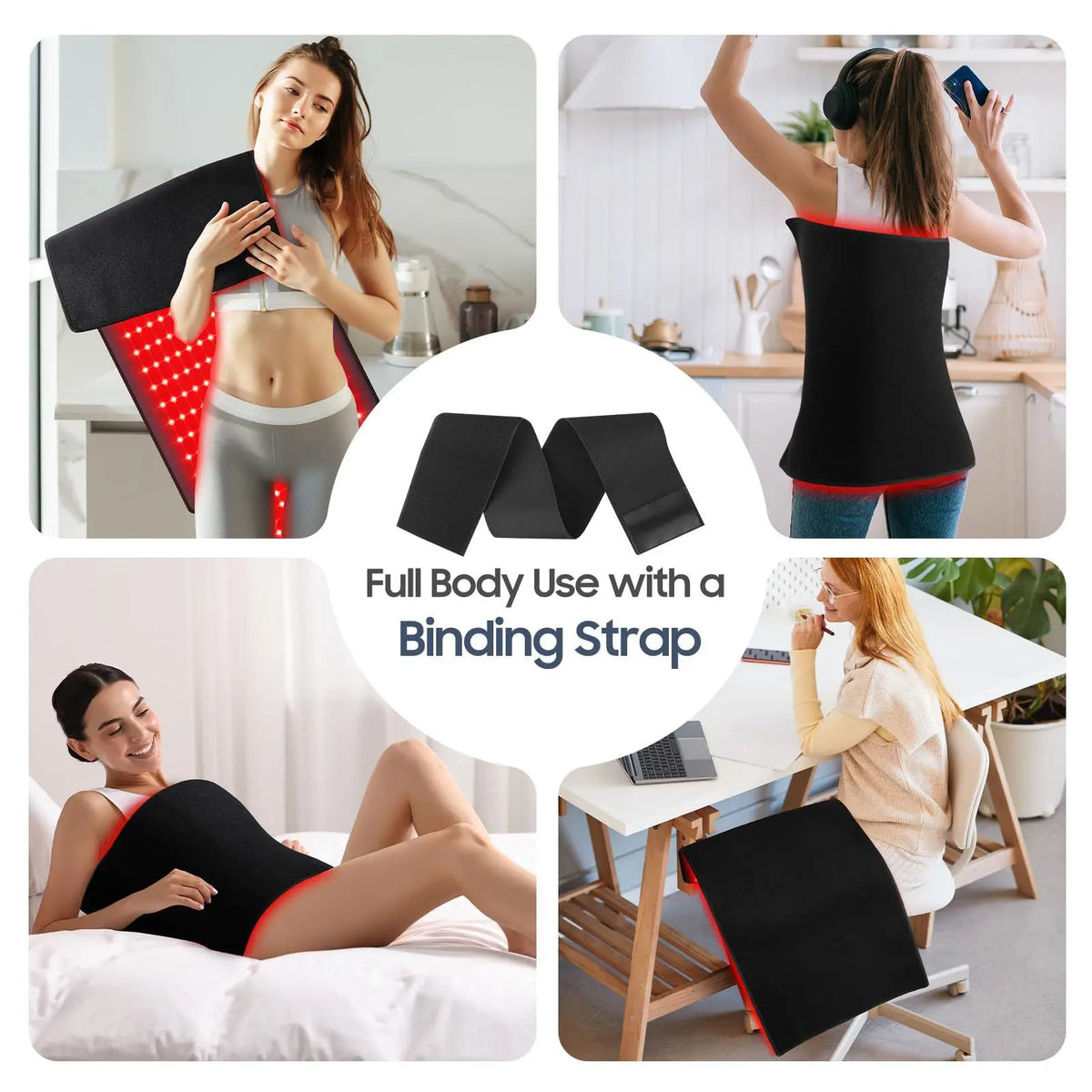 ZONGKUNG 420 LED Red Light Therapy Pad 660nm 850nm Full Body Mat Red Light Therapy Mat Qst