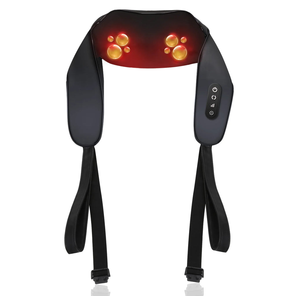 Leercon Shiatsu Neck & Back Massager with Heat – Wireless Shiatsu Neck Massager Qst black United States