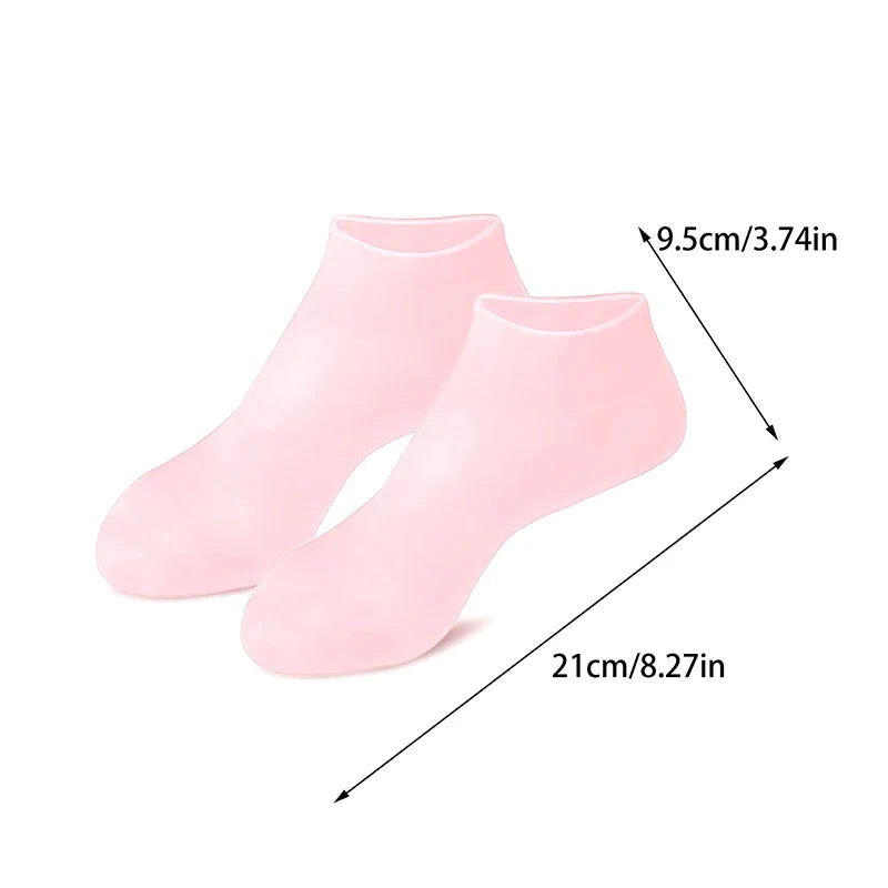 Silicone Moisturizing Gel Socks – Exfoliating Foot Spa (1 Pair) Moisturizing Foot Socks Qme