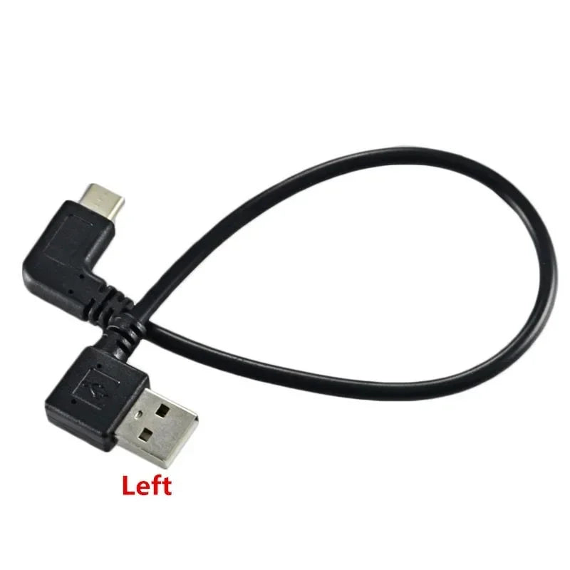 90° Angled USB-C to USB-A Connector | Left & Right Elbow Adapter USB Cable Adapter Qme