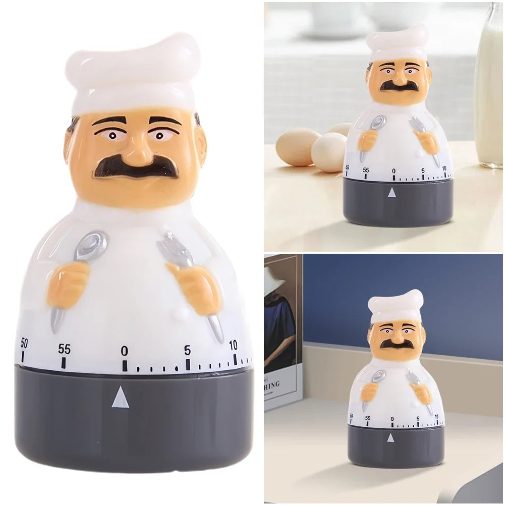 Cartoon Chef Kitchen Timer – Cooking & Baking Accessory Kitchen Timer Qme