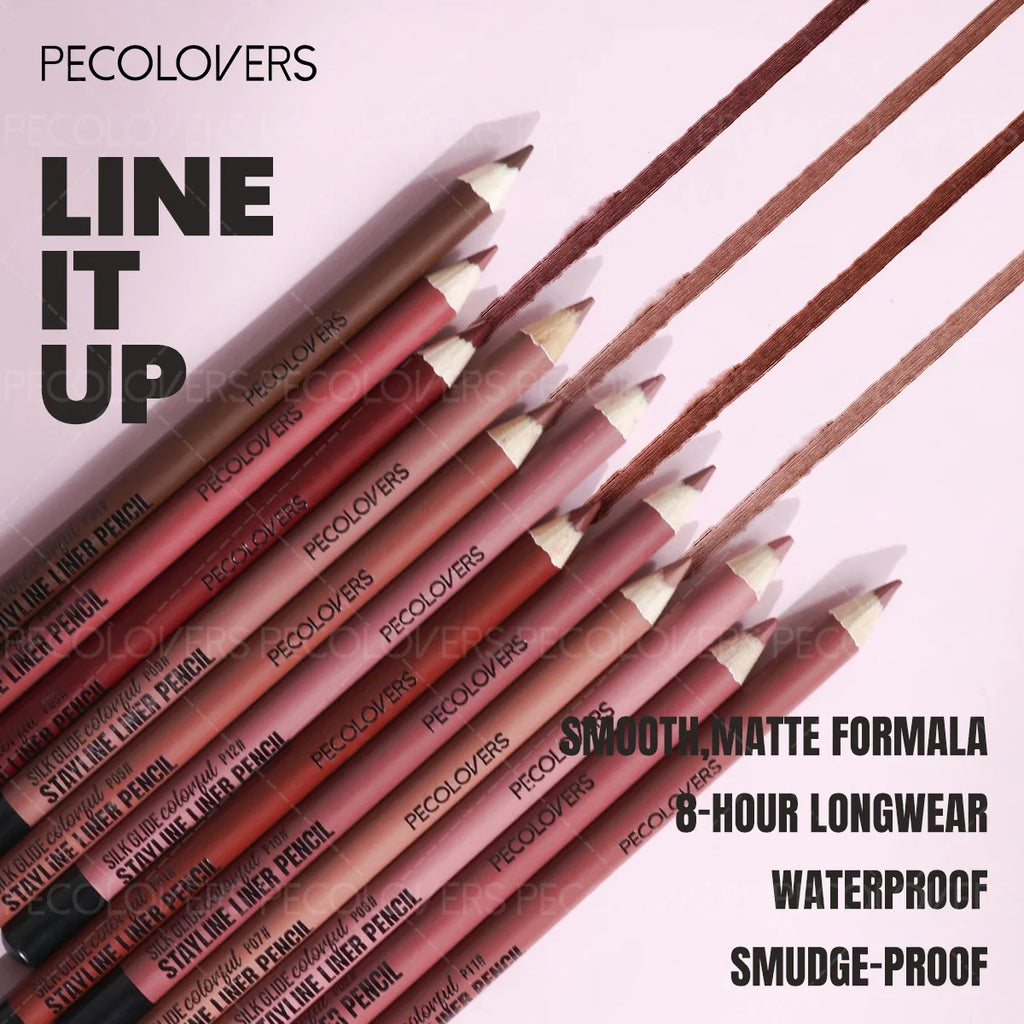 Matte Waterproof Lip Liner – Contour & Define, 11 Shades Matte Lip Liner Qme