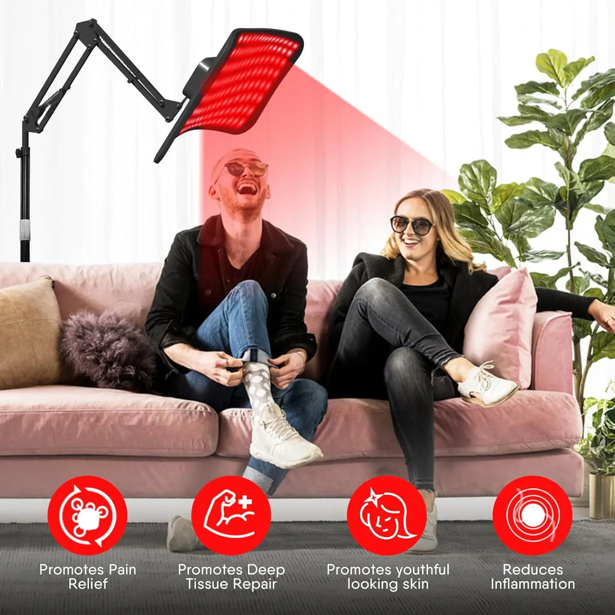 Red Light Therapy Panel 660nm 850nm Adjustable Stand LED Red Light Therapy Panel Qst