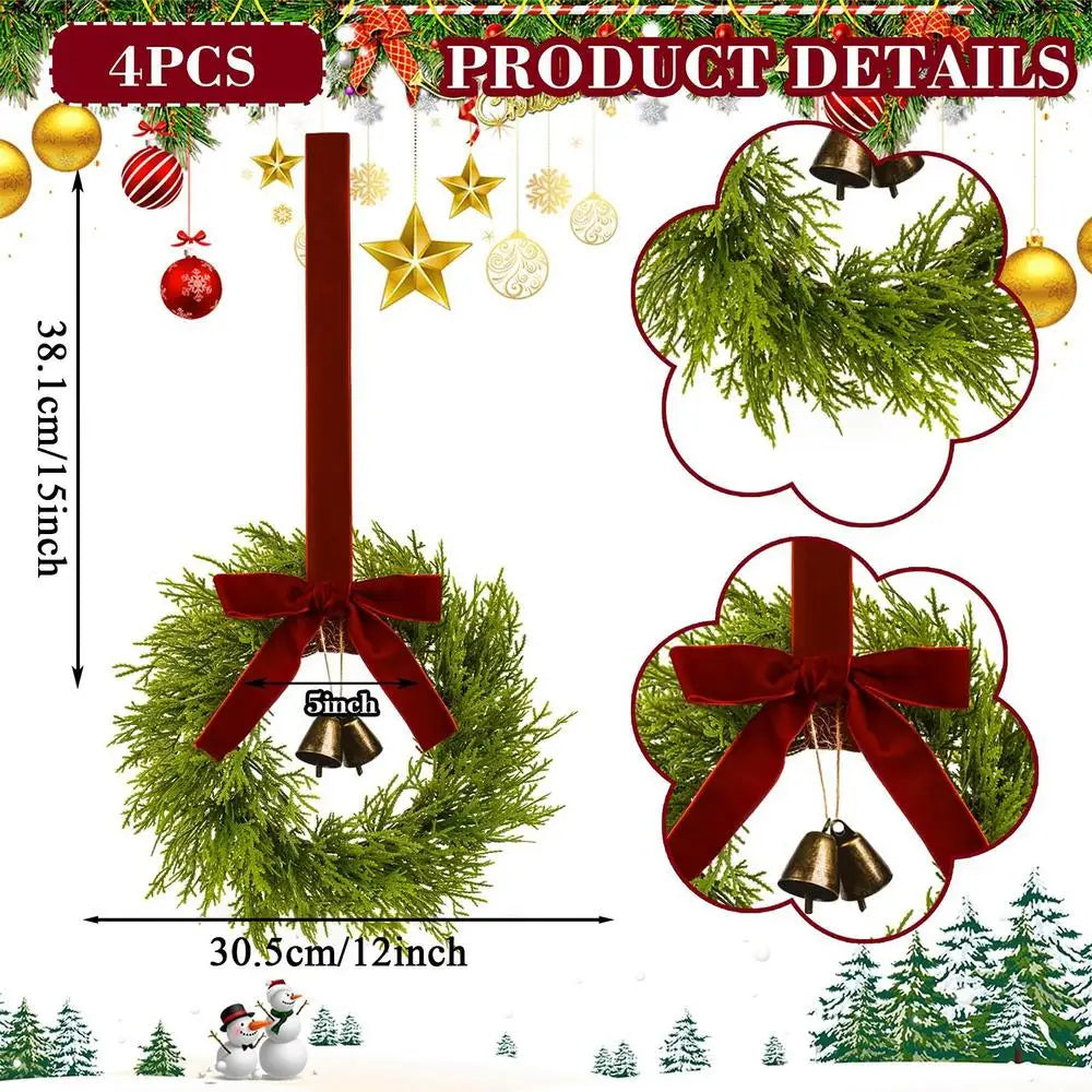 Rustic Farmhouse Christmas Wreaths Set of 4 | 15x12 Inch Christmas Wreath Set Qme A China Mainland