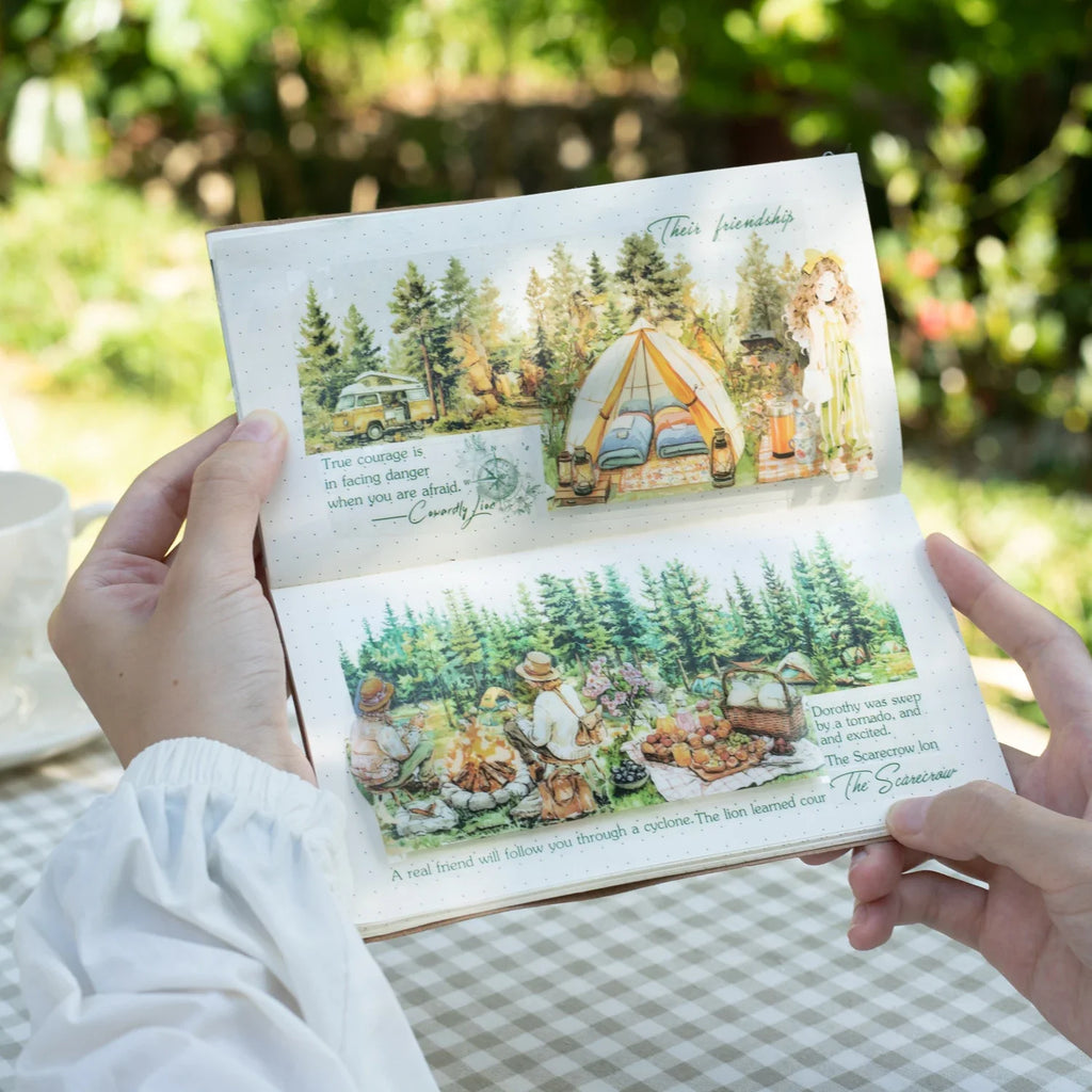Nature Camping Scenic PET Tape – Scrapbooking & DIY Collage Decorative Craft Tape Qme