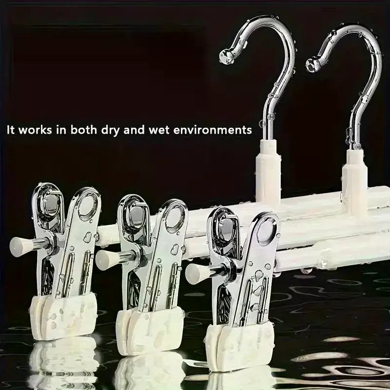 Adjustable Metal Clip Hangers – Non-Slip Space-Saving 12 Pack Clothing Hangers Qme