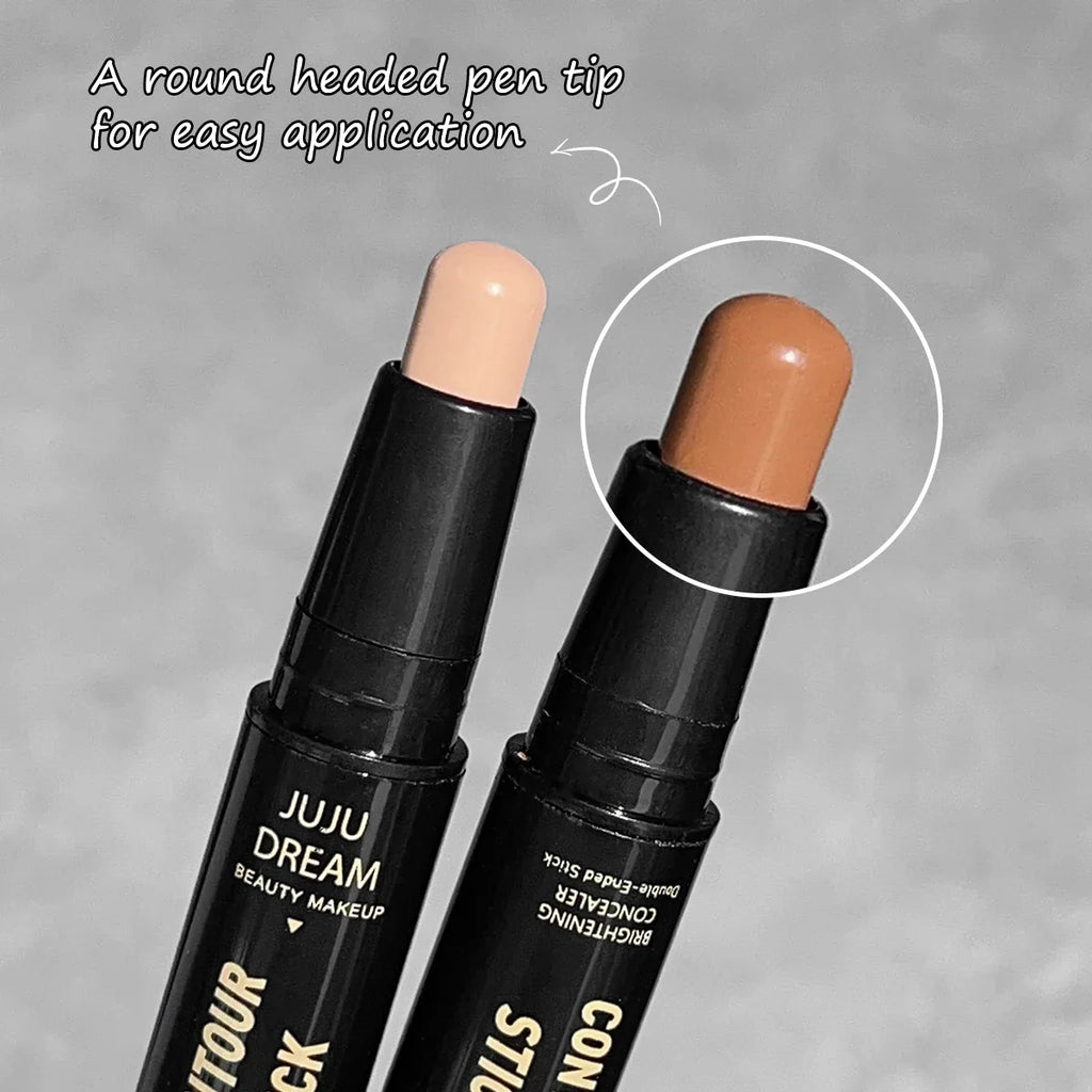 Dual-Ended Contour & Highlighter Stick – Matte Long-Lasting Contour Highlighter Stick Qme