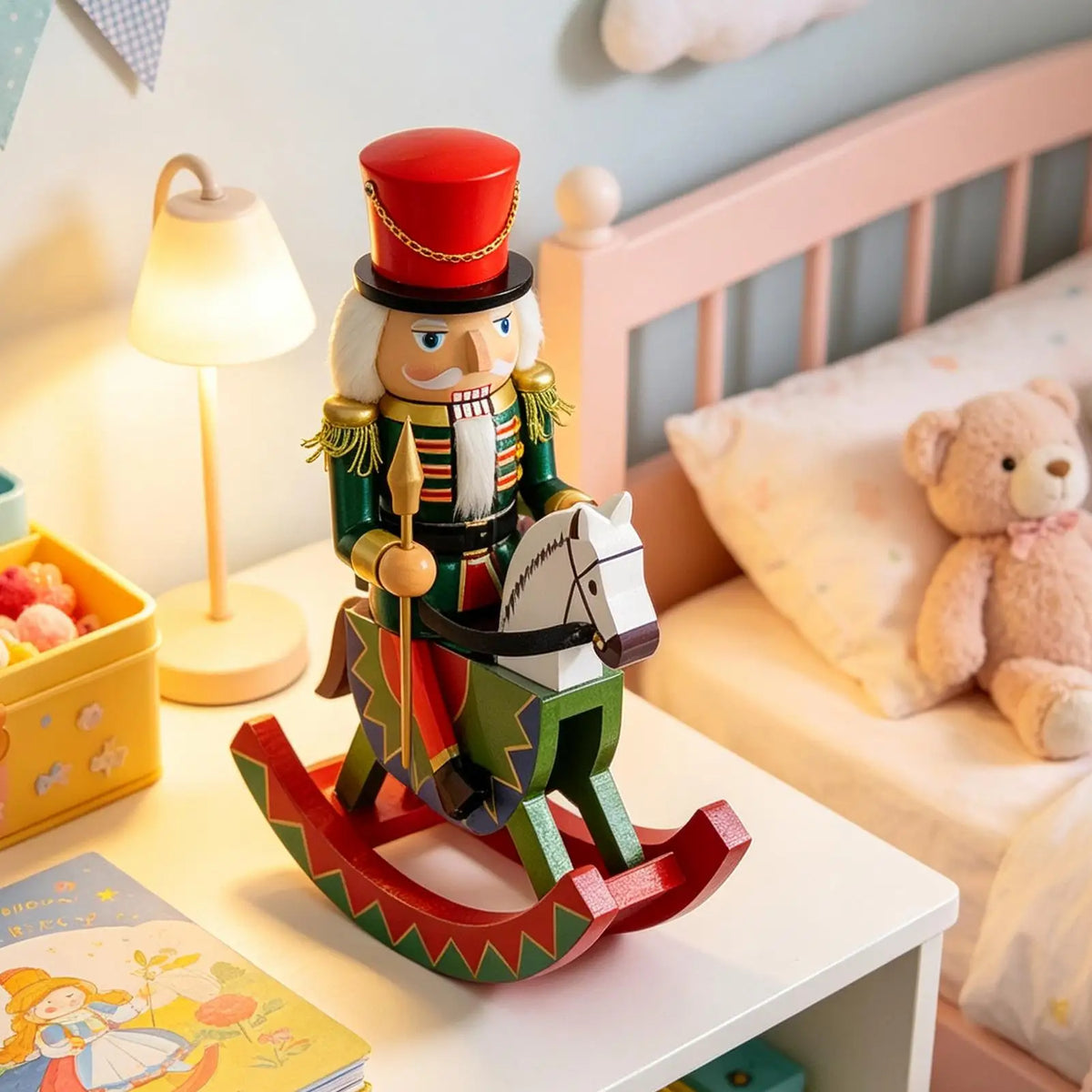 Retro Wooden Nutcracker Christmas Statue | Holiday Figurine Christmas Figurine Qme
