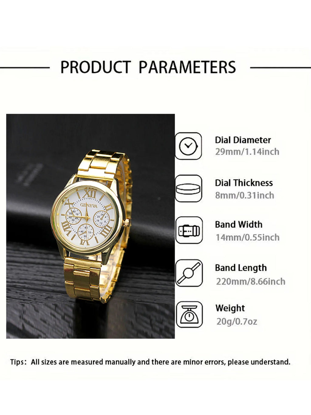 Women's Art Deco 3-Eye Quartz Watch | Light Luxury Wristwatch Quartz Wristwatch Qme