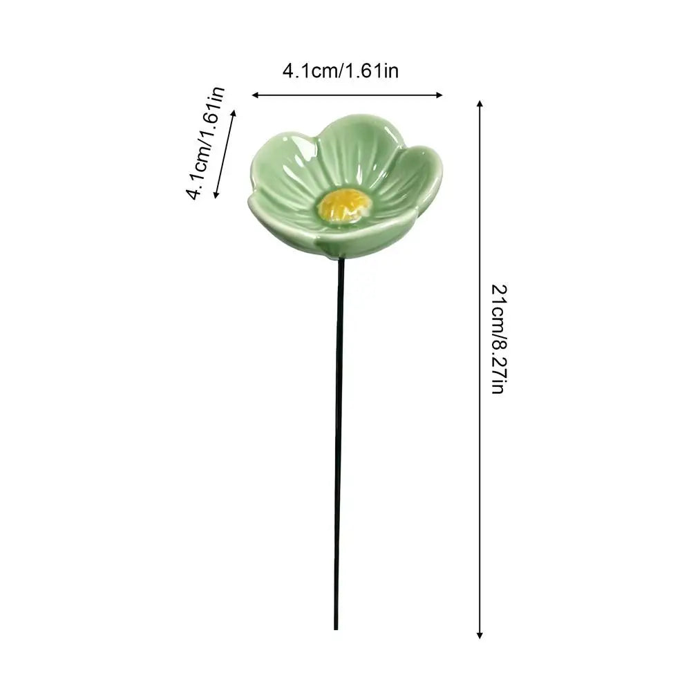 Ceramic Bee & Bird Waterer Bowl – Decorative Yard Water Feeder Bird & Bee Waterer Qme Green
