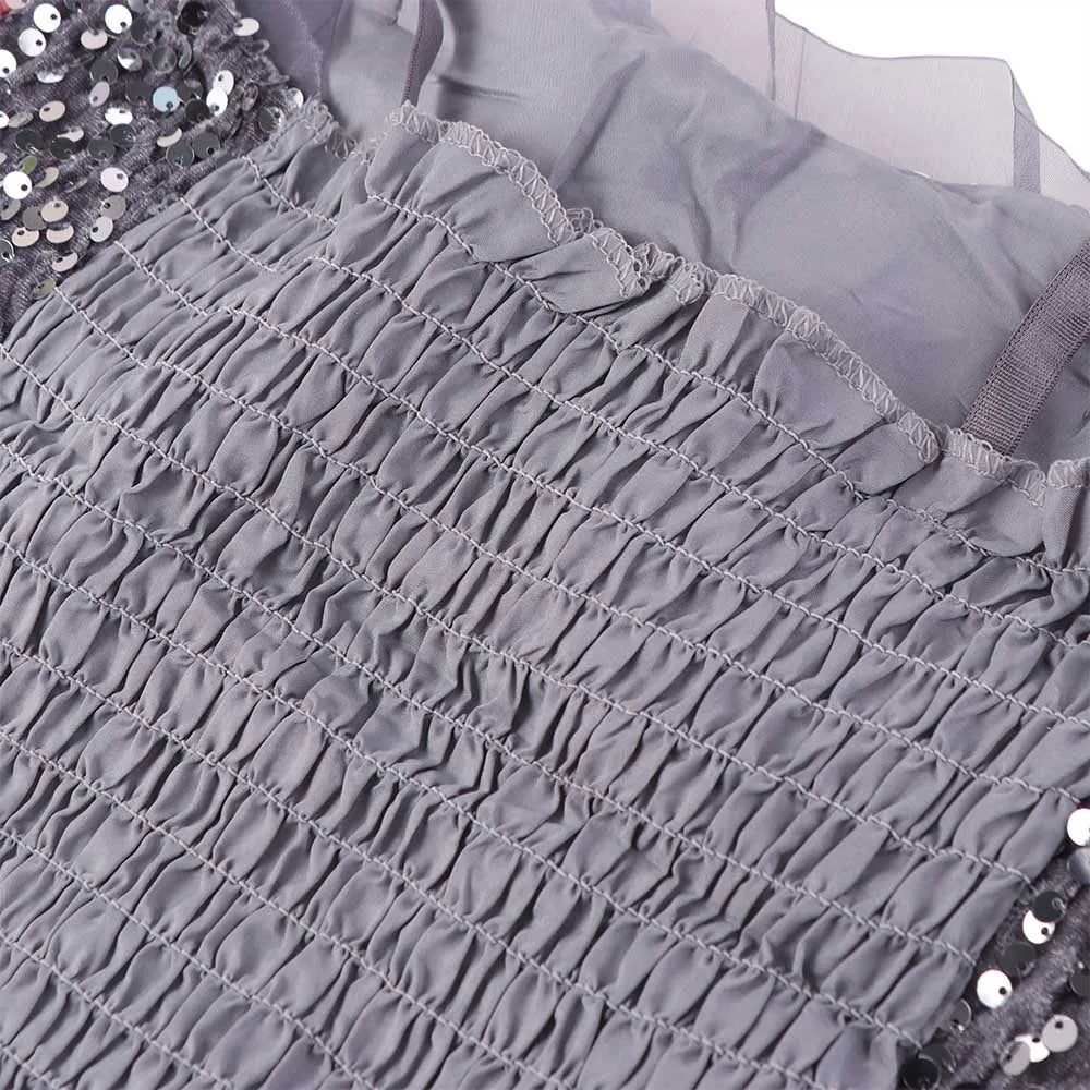 Shiny Sequin Crop Vest Top – Slim Sleeveless Party Camisole Sequin Crop Vest Qme