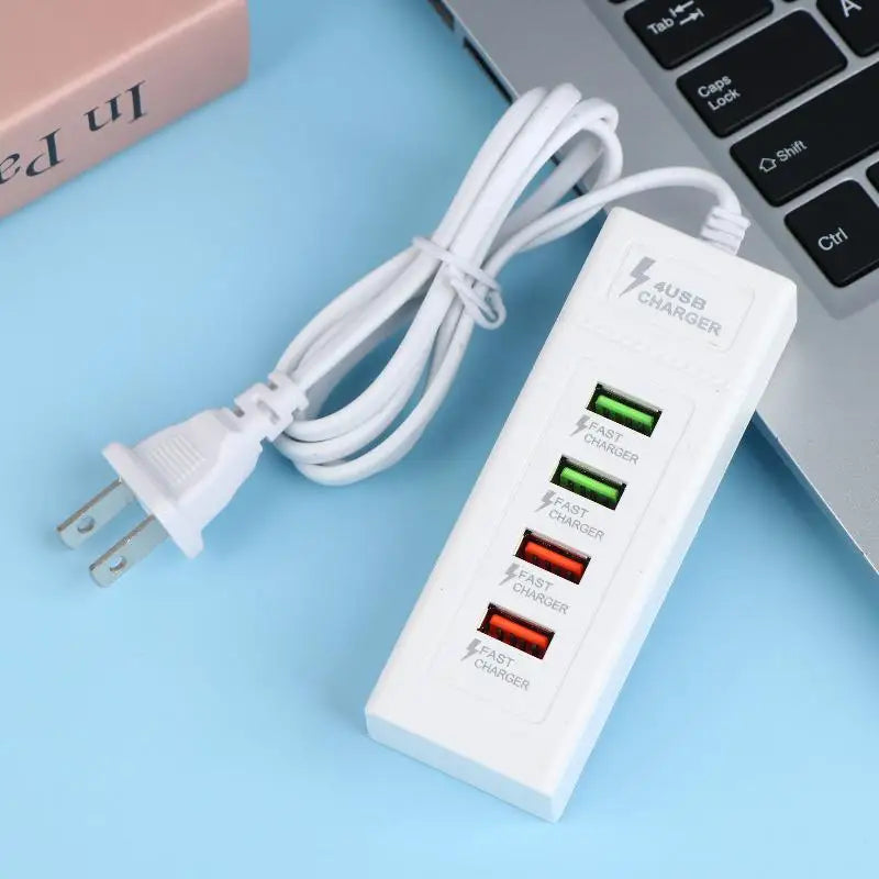 4-Port USB-C Travel Fast Charging Power Splitter Adapter USB Charging Adapter Qme 3PCS