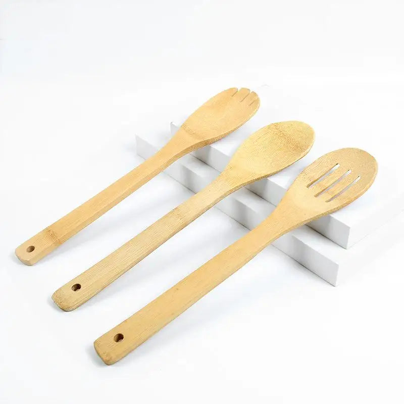Bamboo Kitchen Utensils Set – Wooden Spoons & Spatulas Bamboo Kitchen Utensils Qme