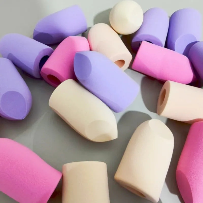 Mini Beauty Sponges Set – 10Pcs Mixed Shapes & Colors Makeup Sponge Set Qme