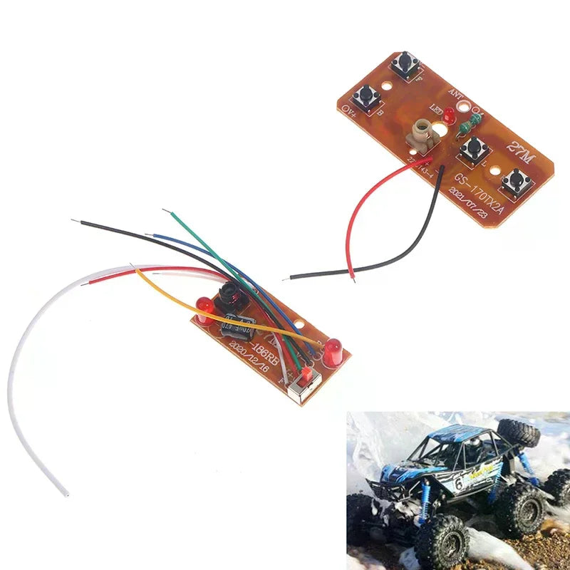 4CH 27MHz RC PCB Transmitter & Receiver Board | RC Car Parts RC PCB Circuit Board Qme