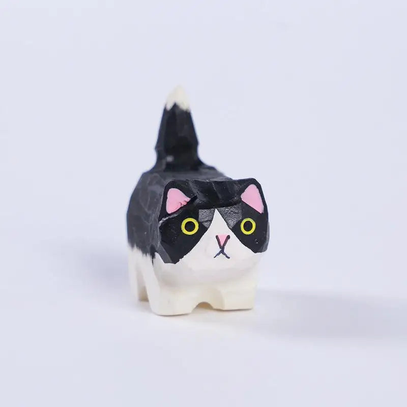Cute Cat Figurine Miniature Kitten Ornament – Home Decor Gift Decorative Figurine Qme A4