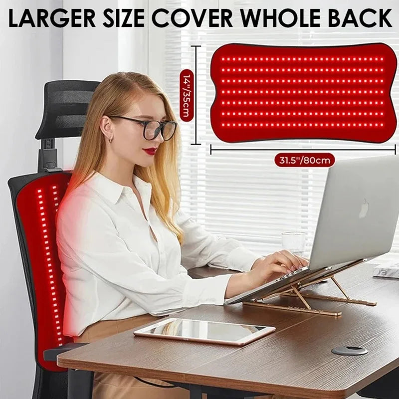 210 LED Red & Infrared Light Therapy Pad 660nm 850nm Body Wrap Light Therapy Pad Qst